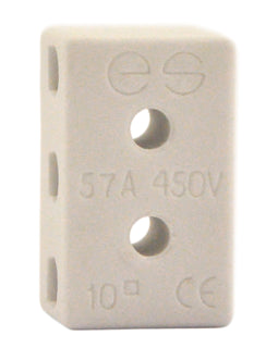Porseleinen kroonsteen 6 mm² 3-polig – 250V