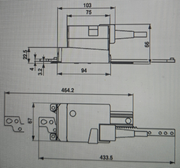 Lineaire aandrijving 230V – 300 mm slag, 150 N, IP54