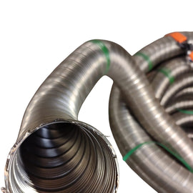 RVS slang per meter – standaard & twin (Ø50–125 mm)