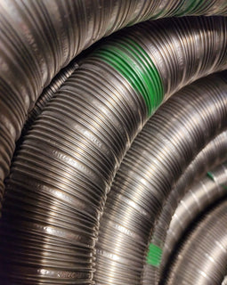 RVS slang per meter – standaard & twin (Ø50–125 mm)