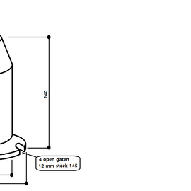 Branderbuizen HVTA 84-9 P propaan, doorlaat 44 mm